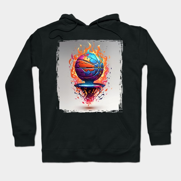 Flame Basketball Hoodie by Tiago Augusto